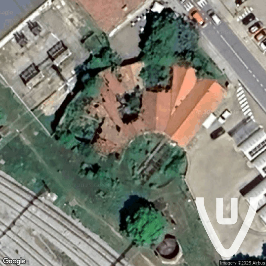 The red locomotive abandoned location in Catalonia, Catalonia, Spain - Trainstation for urban exploration