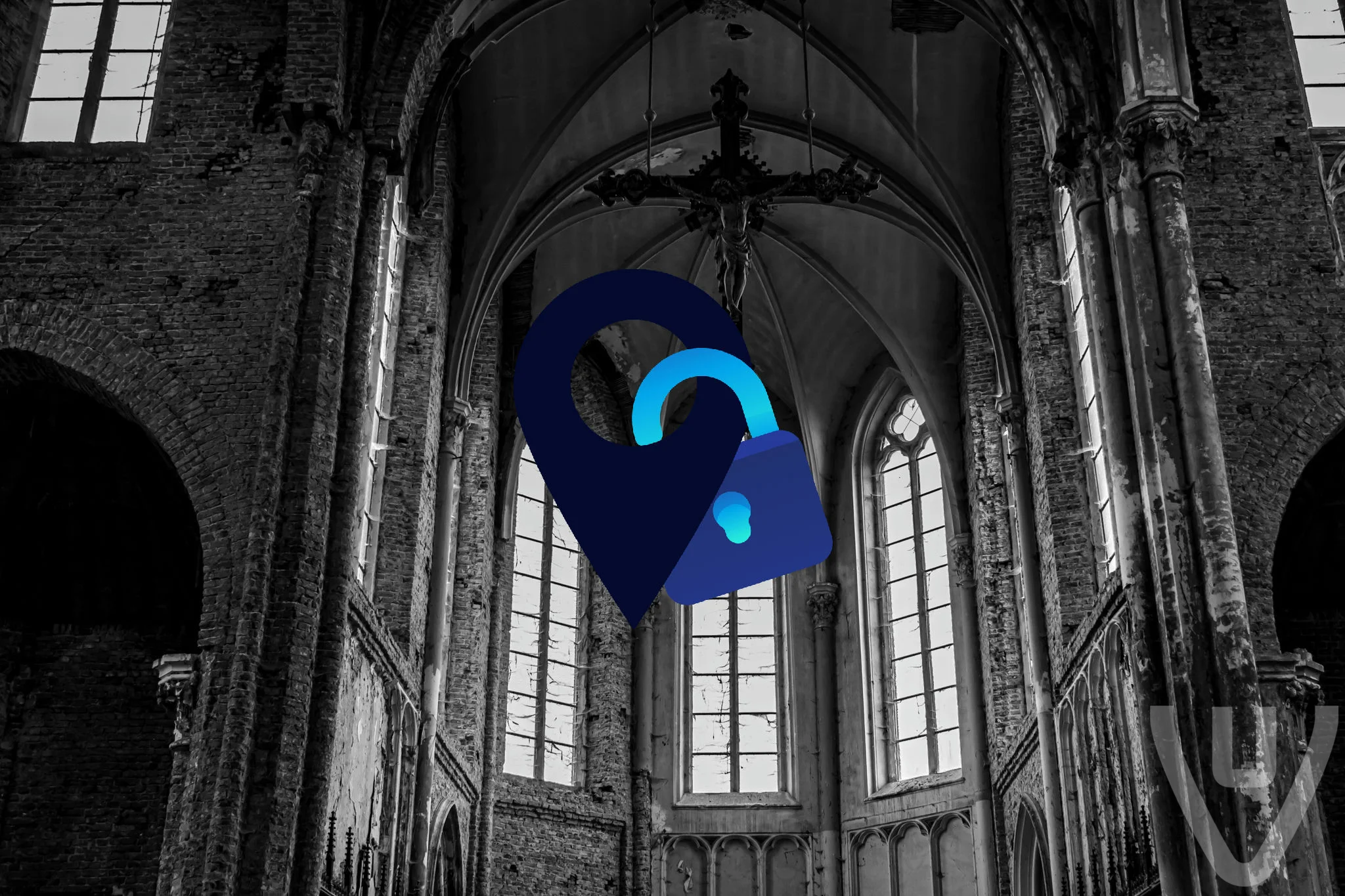 Blue Christ Church urban exploration location in Belgium - Image 4