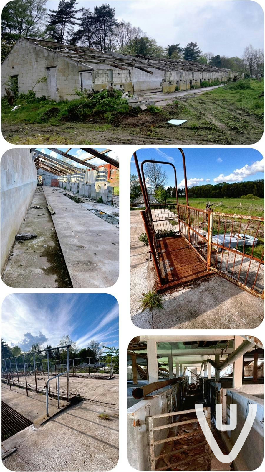 Groote boerderij met gebouw en huis