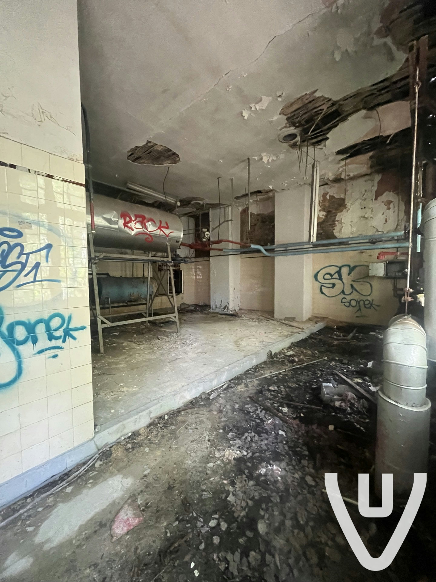 Prison & side building inside